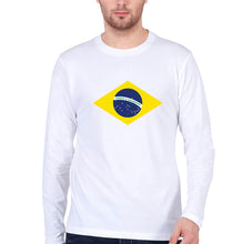 Load image into Gallery viewer, Brazil Full Sleeves T-Shirt for Men-White-Ektarfa.online
