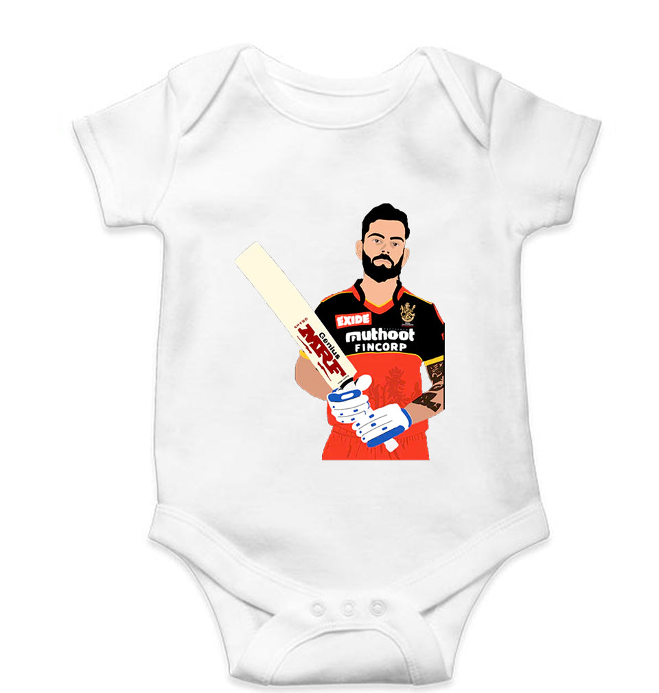 Virat Kohli Kids Romper For Baby Boy/Girl-White-Ektarfa.online