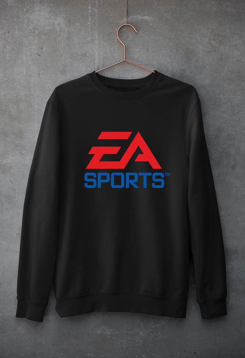 EA Sports Unisex Sweatshirt for Men/Women-Black-Ektarfa.online