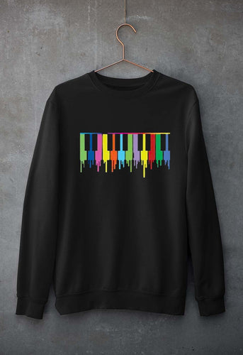 Piano Unisex Sweatshirt for Men/Women-black-Ektarfa.online