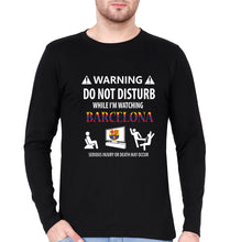 Load image into Gallery viewer, Warning FCB Full Sleeves T-Shirt for Men-Black-Ektarfa.online
