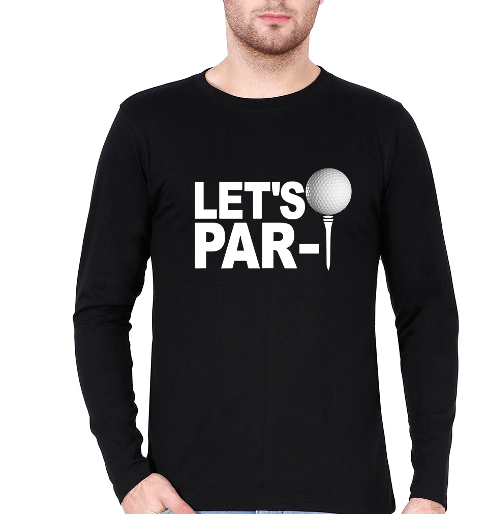 Golf Full Sleeves T-Shirt for Men-Black-Ektarfa.online