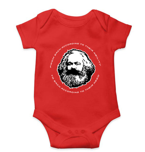 Karl Marx Kids Romper For Baby Boy/Girl-Red-Ektarfa.online