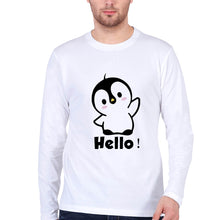 Load image into Gallery viewer, Penguin Hello Full Sleeves T-Shirt for Men-White-Ektarfa.online
