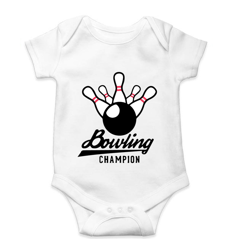 Bowling Champion Kids Romper For Baby Boy/Girl-White-Ektarfa.online