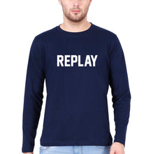 Load image into Gallery viewer, Replay Full Sleeves T-Shirt for Men-Navy Blue-Ektarfa.online
