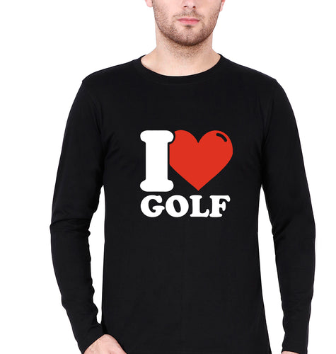 I Love Golf T Full Sleeves T-Shirt for Men-Black-Ektarfa.online