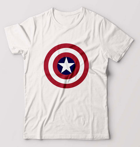 Captain America T-Shirt for Men-S(38 Inches)-White-Ektarfa.online