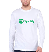 Load image into Gallery viewer, Spotify Full Sleeves T-Shirt for Men-White-Ektarfa.online

