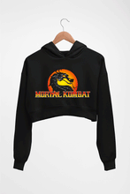 Load image into Gallery viewer, Mortal Kombat Crop HOODIE FOR WOMEN-Black-Ektarfa.online
