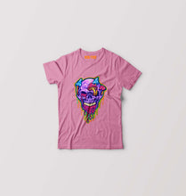 Load image into Gallery viewer, Trippy Psychedelic Skull Kids T-Shirt for Boy/Girl-Pink-Ektarfa.online
