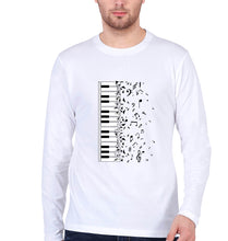 Load image into Gallery viewer, Piano Full Sleeves T-Shirt for Men-White-Ektarfa.online
