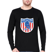 Load image into Gallery viewer, Federal Hockey League Full Sleeves T-Shirt for Men-Black-Ektarfa.online
