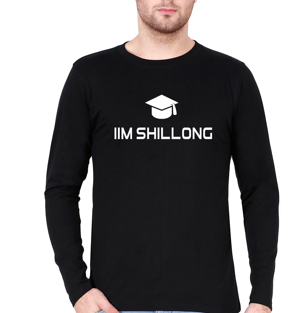 IIM Shillong Full Sleeves T-Shirt for Men-S(38 Inches)-Black-Ektarfa.online