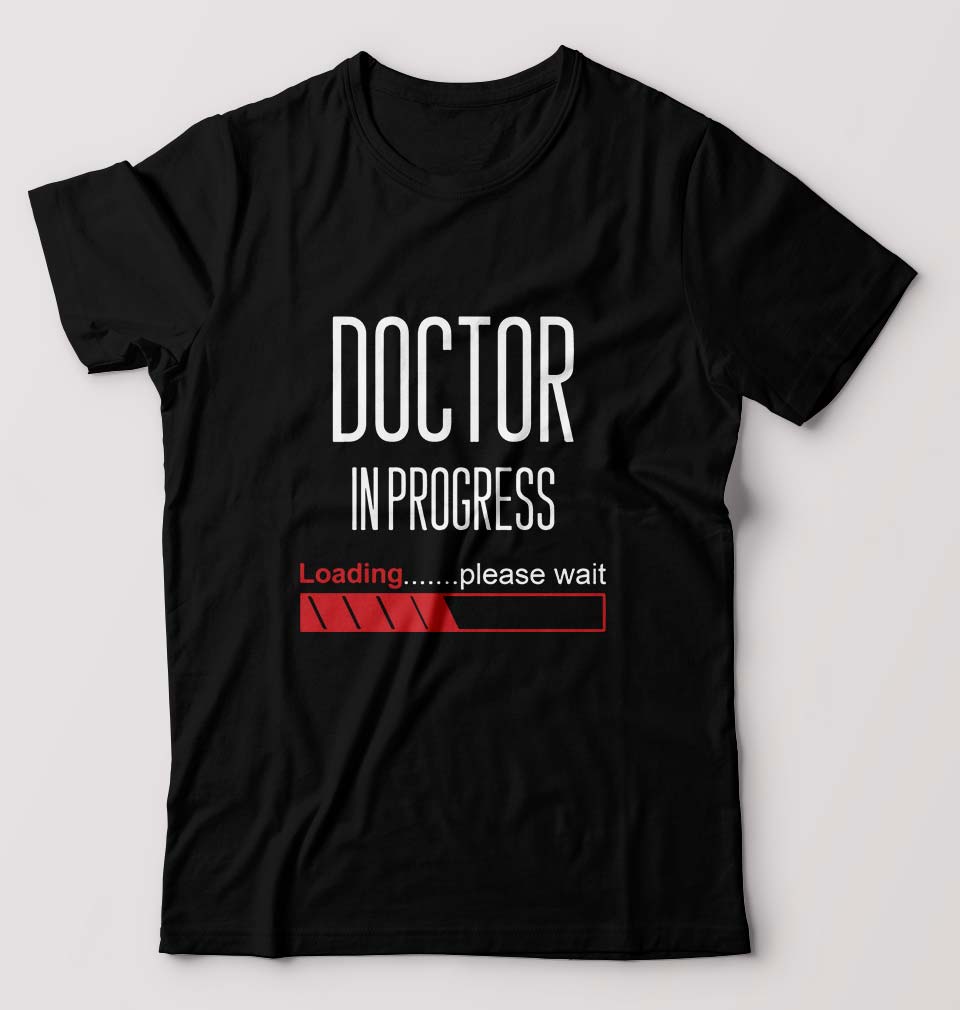 Doctor in progress T-Shirt for Men-S(38 Inches)-Black-Ektarfa.online