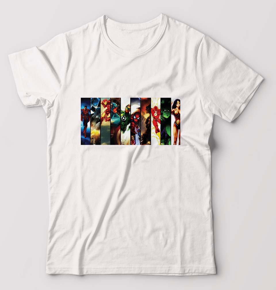 Superhero T-Shirt for Men-White-Ektarfa.online