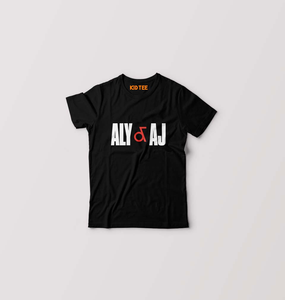 Aly & AJ Kids T-Shirt for Boy/Girl-Black-Ektarfa.online