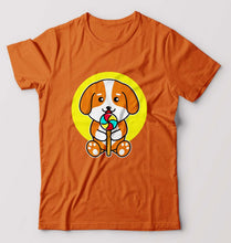 Load image into Gallery viewer, Puppy T-Shirt for Men-Orange-Ektarfa.online
