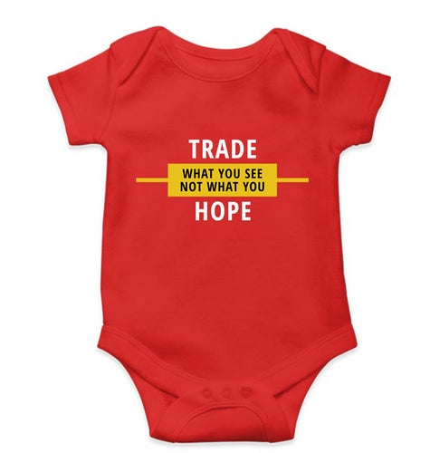 Share Market(Stock Market) Kids Romper For Baby Boy/Girl-0-5 Months(18 Inches)-Red-Ektarfa.online