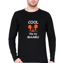 Load image into Gallery viewer, Cool Like My Maamu Full Sleeves T-Shirt for Men-Black-Ektarfa.online
