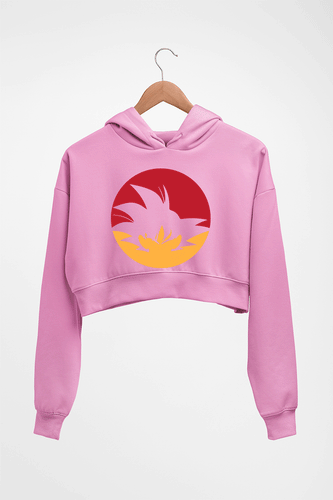 Dragon Ball Z Crop HOODIE FOR WOMEN-Light Baby Pink-Ektarfa.online