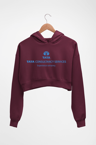TCS Crop HOODIE FOR WOMEN-Maroon-Ektarfa.online