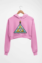 Load image into Gallery viewer, Psychedelic Triangle eye Crop HOODIE FOR WOMEN

