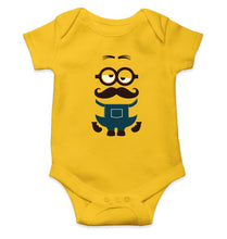 Load image into Gallery viewer, Minion Mustache Kids Romper For Baby Boy/Girl-0-5 Months(18 Inches)-Yellow-Ektarfa.online
