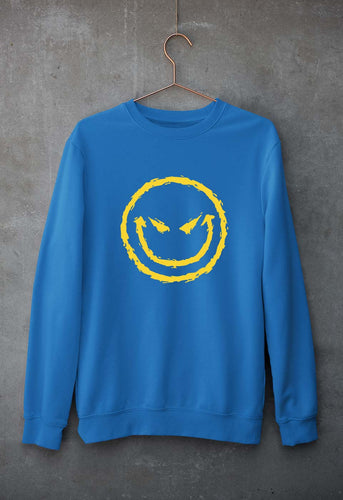 Evil Smile Emoji Unisex Sweatshirt for Men/Women-Royal Blue-Ektarfa.online