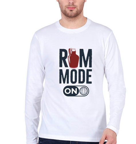 Rum Full Sleeves T-Shirt for Men-White-Ektarfa.online