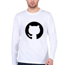 Load image into Gallery viewer, GitHub Full Sleeves T-Shirt for Men-White-Ektarfa.online
