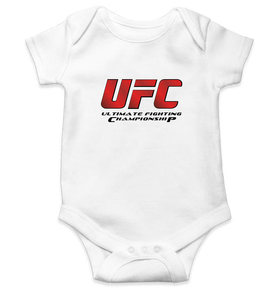 UFC Kids Romper For Baby Boy/Girl-0-5 Months(18 Inches)-White-Ektarfa.online