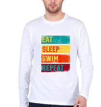 Load image into Gallery viewer, Swimming Full Sleeves T-Shirt for Men-White-Ektarfa.online
