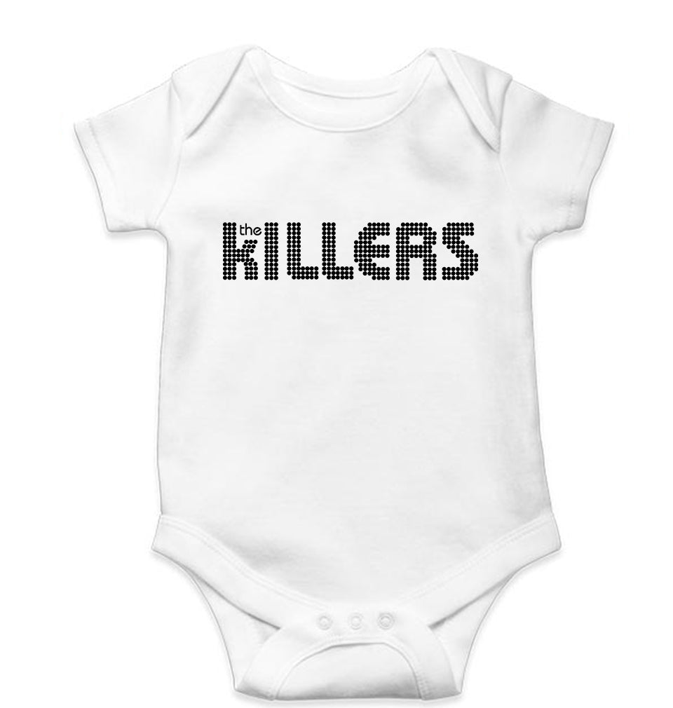 The Killers Kids Romper For Baby Boy/Girl-0-5 Months(18 Inches)-White-Ektarfa.online