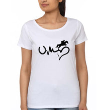 Load image into Gallery viewer, Horse Riding T-Shirt for Women-White-Ektarfa.online
