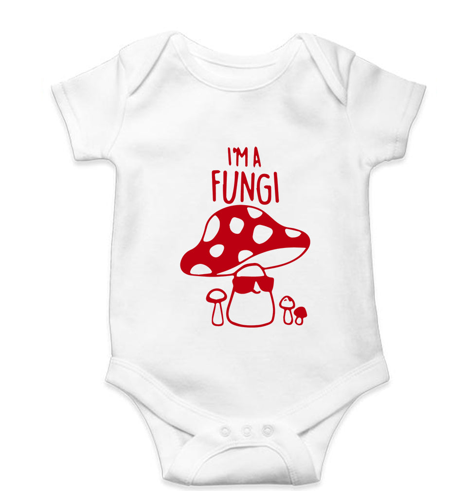 Mushroom Kids Romper For Baby Boy/Girl-0-5 Months(18 Inches)-White-Ektarfa.online