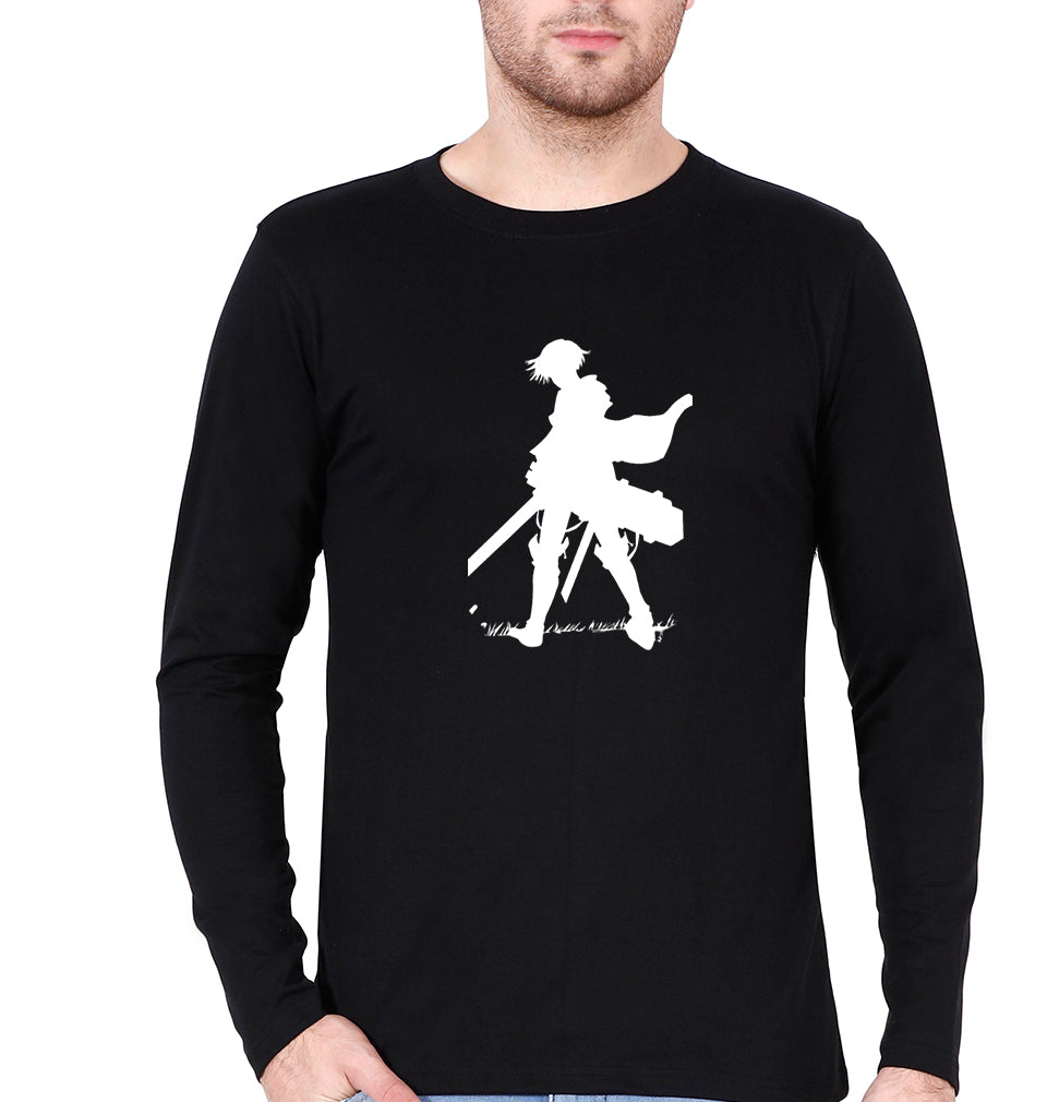 Attack on Titan Full Sleeves T-Shirt for Men-Black-Ektarfa.online