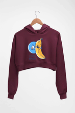 Load image into Gallery viewer, Banana Crop HOODIE FOR WOMEN-Maroon-Ektarfa.online
