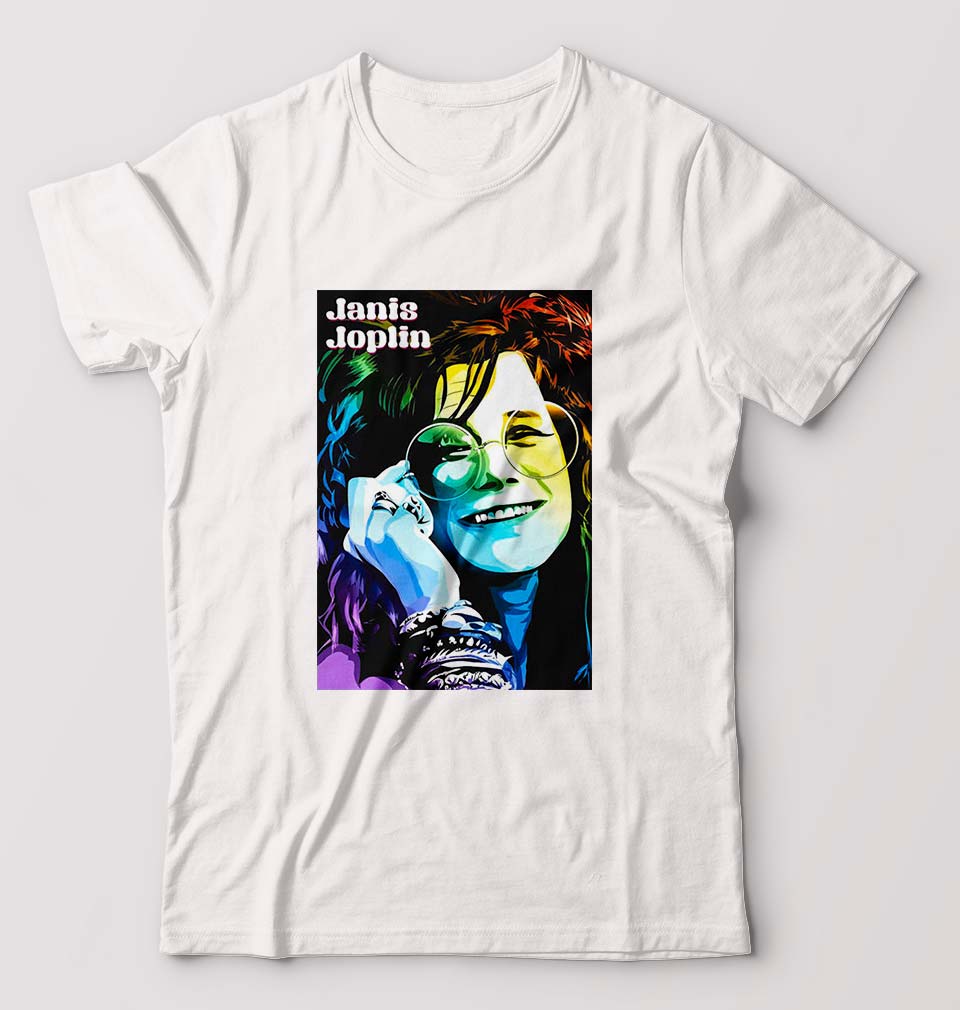 Janis Joplin T-Shirt for Men-White-Ektarfa.online