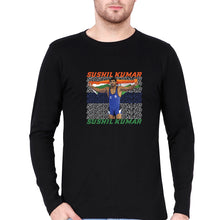 Load image into Gallery viewer, Sushil Kumar Full Sleeves T-Shirt for Men-S(38 Inches)-Black-Ektarfa.online
