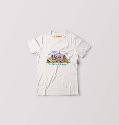 Welcome to Europe Kids T-Shirt for Boy/Girl-White-Ektarfa.online