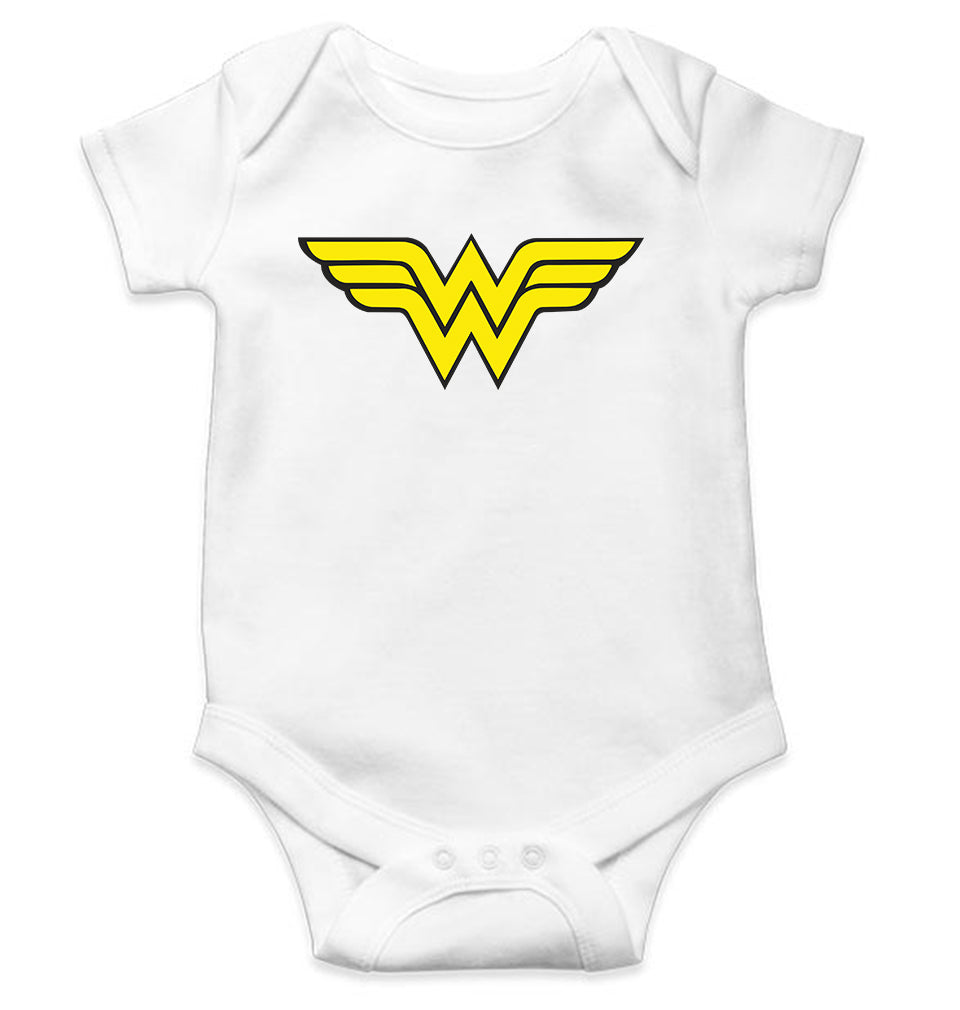 Wonder Woman Superhero Kids Romper Kids Romper For Baby Boy/Girl-0-5 Months(18 Inches)-White-Ektarfa.online