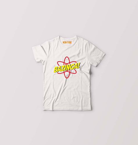 Sheldon Cooper Bazinga Kids T-Shirt for Boy/Girl-White-Ektarfa.online