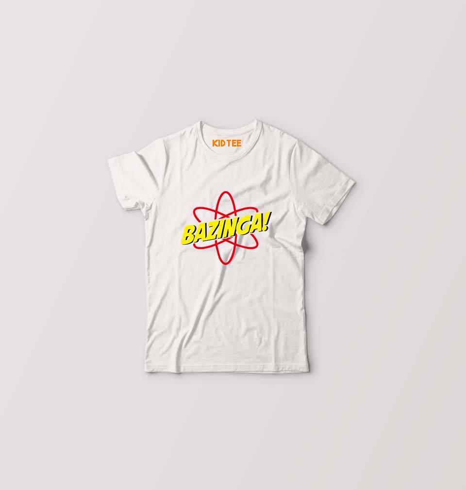 Sheldon Cooper Bazinga Kids T-Shirt for Boy/Girl-0-1 Year(20 Inches)-White-Ektarfa.online