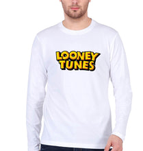 Load image into Gallery viewer, Looney Tunes Full Sleeves T-Shirt for Men-S(38 Inches)-White-Ektarfa.online
