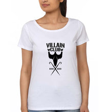 Load image into Gallery viewer, Villain Club T-Shirt for Women-XS(32 Inches)-White-Ektarfa.online
