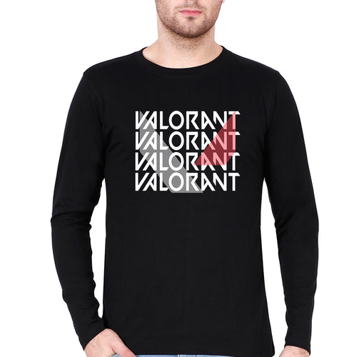 Valorant Full Sleeves T-Shirt for Men-Black-Ektarfa.online