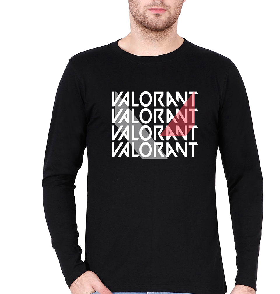 Valorant Full Sleeves T-Shirt for Men-Black-Ektarfa.online