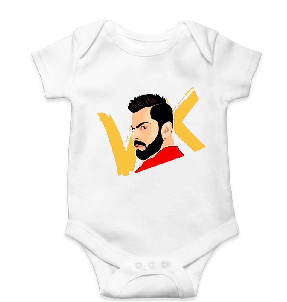 Virat Kohli Kids Romper For Baby Boy/Girl-White-Ektarfa.online