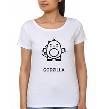 Load image into Gallery viewer, Godzilla T-Shirt for Women-XS(32 Inches)-White-Ektarfa.online

